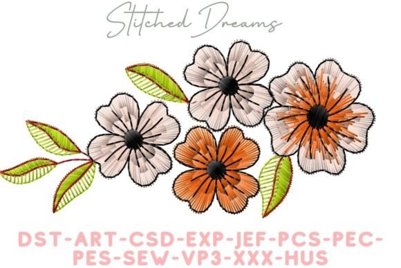 Exquisite Flowers Embroidery Design