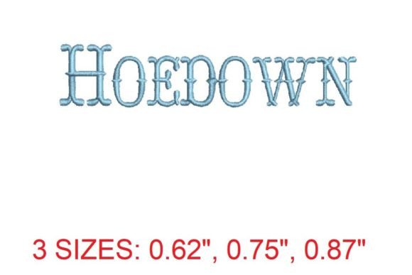 Hoedown Embroidery Font