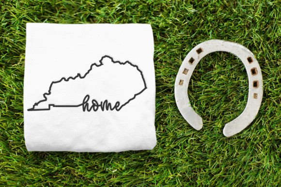 Kentucky Home State Outline Embroidery
