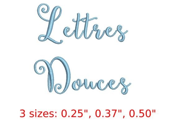 Lettres Douces Embroidery Font
