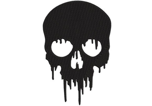 Melting Skull Embroidery Digitizing