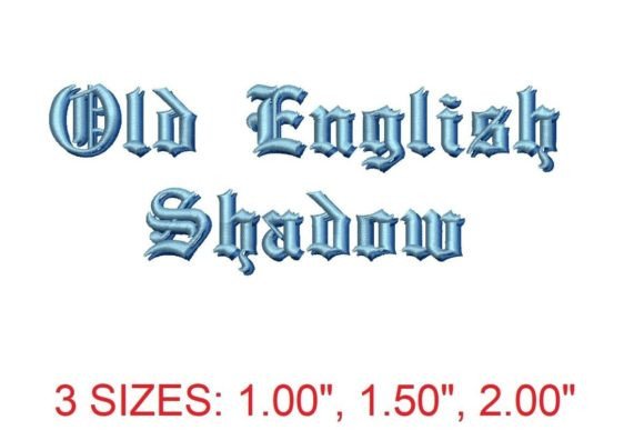 Old English Shadow Embroidery Font