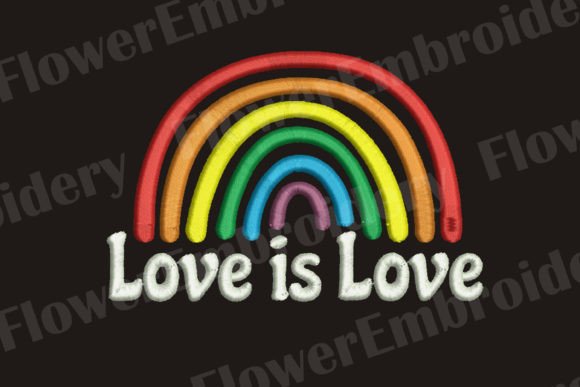 Pride Love Symbol Embroidery Design