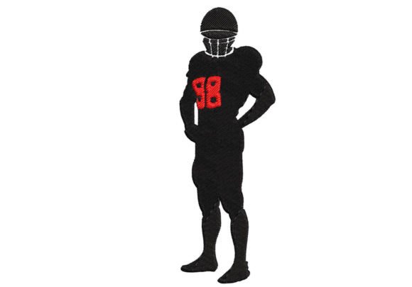 Rugby Player Embroidery Digitizing
