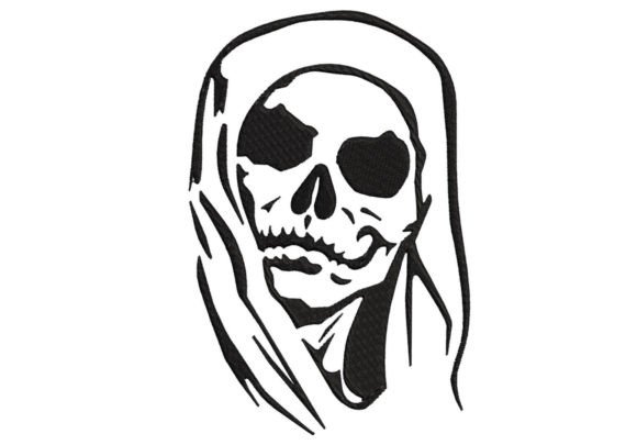 Skull Pirate Embroidery Digitizing