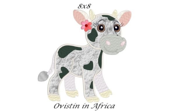 Sweet Calf Applique Embroidery