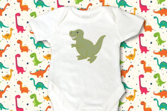 T-Rex Dinosaur Mini Embroidery